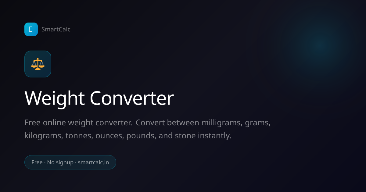 Weight Converter - kg, lb, oz, g, stone | SmartCalc