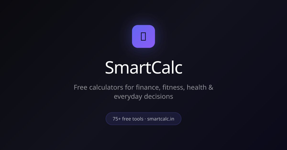 SmartCalc - Free Online Calculators for Finance, Fitness, Health & More